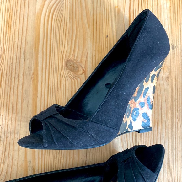 High heeled open toe wedges - Picture 5 of 12